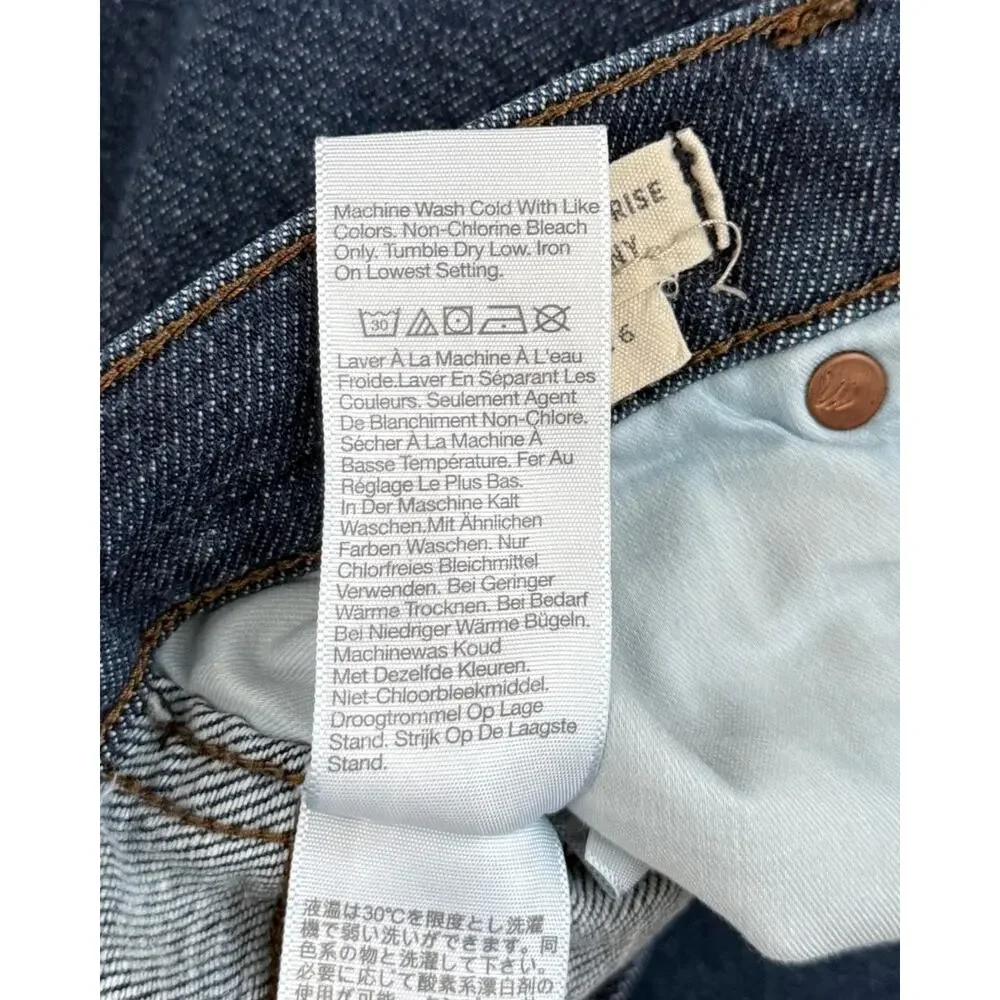 Madewell 10” High Rise Skinny Jeans Women’s 26 Blue Stretch Denim - Picture 7 of 10